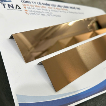 Nẹp L Inox Màu Vàng Hồng Xước NLP2