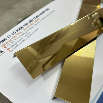 Nẹp L Inox Màu Vàng Gương NLG1