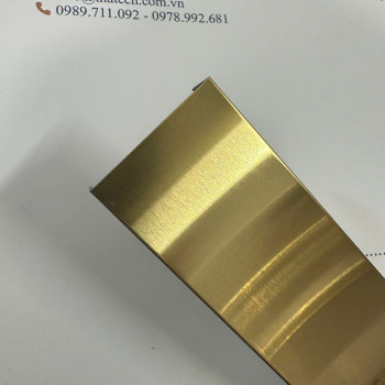 Nẹp U Inox Màu Vàng Xước NUG2