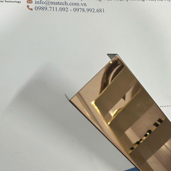 Nẹp U Inox Màu Vàng Hồng Gương NUP1