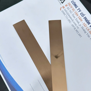 La Inox Thanh Màu Vàng Hồng Gương TMVP1