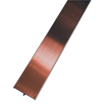 Nẹp T Inox Màu Vàng Hồng Xước NTP2 Nẹp T Inox Màu Vàng Hồng Xước NTP2